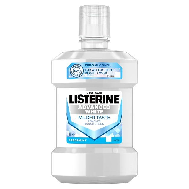 Listerine Advanced White Milder Taste Mouthwash   1L GOODS M&S   