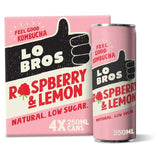 Lo Bros Kombucha Raspberry & Lemon Low Sugar Multipack   4 x 250ml GOODS M&S   