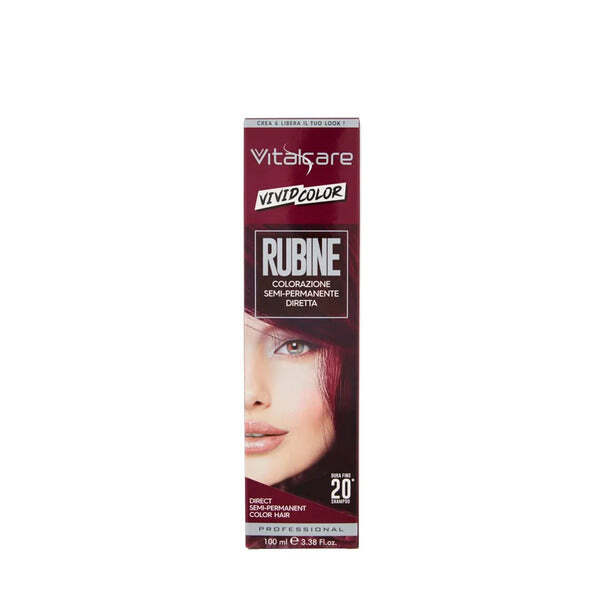 Vitalcare Vivid Color Semi-Permanent Hair Dye Ruby 100ml GOODS Superdrug   