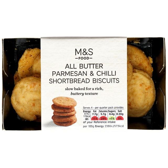 M&S Collection All Butter Parmigiano Reggiano & Chilli Biscuits   80g