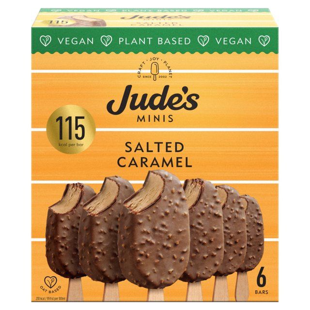 Jude's Vegan Mini Salted Caramel Sticks   6 x 50ml