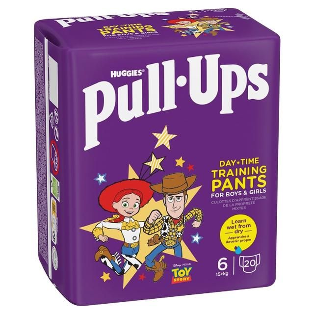 Huggies Pull-Ups Day Time Unisex Training Nappy Pants Size 6 - 20 Pants   20 per pack