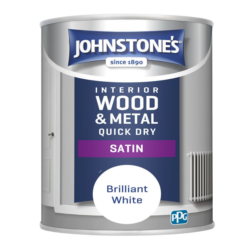 Johnstone's Quick Dry Satin, Brilliant White