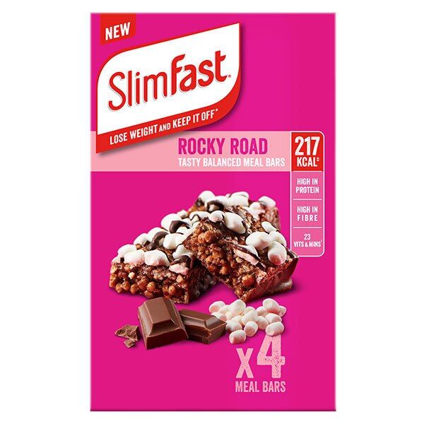 SlimFast Meal Replacement Bar Rocky Road (4 x 60g)