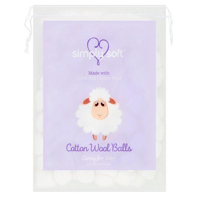 Simply Soft Baby Cotton Balls   100 per pack