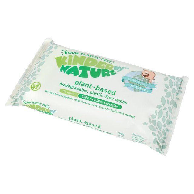 Kinder by Nature Plant-Based Wipes   56 per pack GOODS M&S   