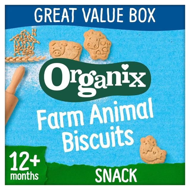 Organix Farm Animal Biscuits 12 mths Value Box   100g