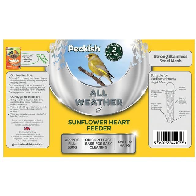 Peckish All Weather Sunflower Heart Bird Feeder GOODS M&S   