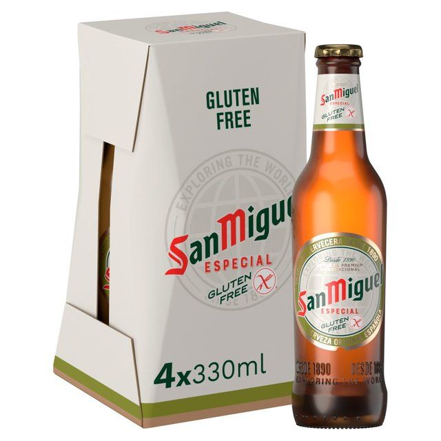 San Miguel Gluten Free Lager Beer Bottles   4 x 330ml