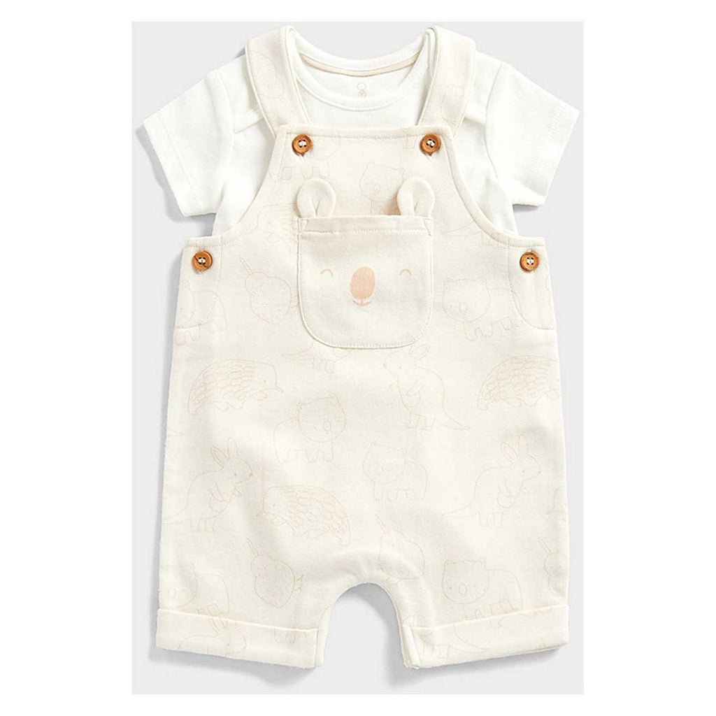 Mothercare My First Bibshorts and Bodysuit Set