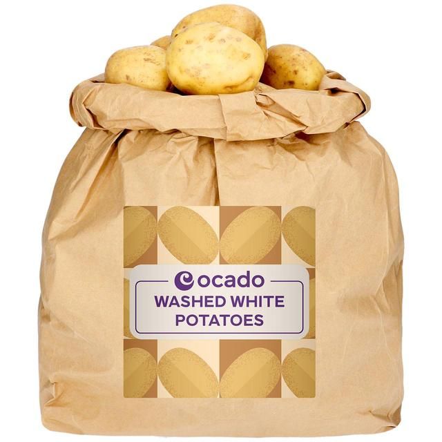 Ocado Washed White Potatoes Sack   5kg