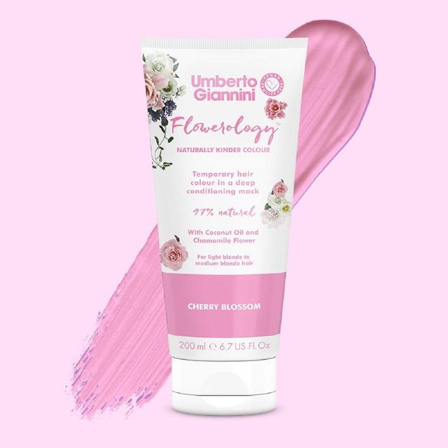 Umberto Giannini Flowerology Temporary Colour Mask - Cherry Blossom   200ml