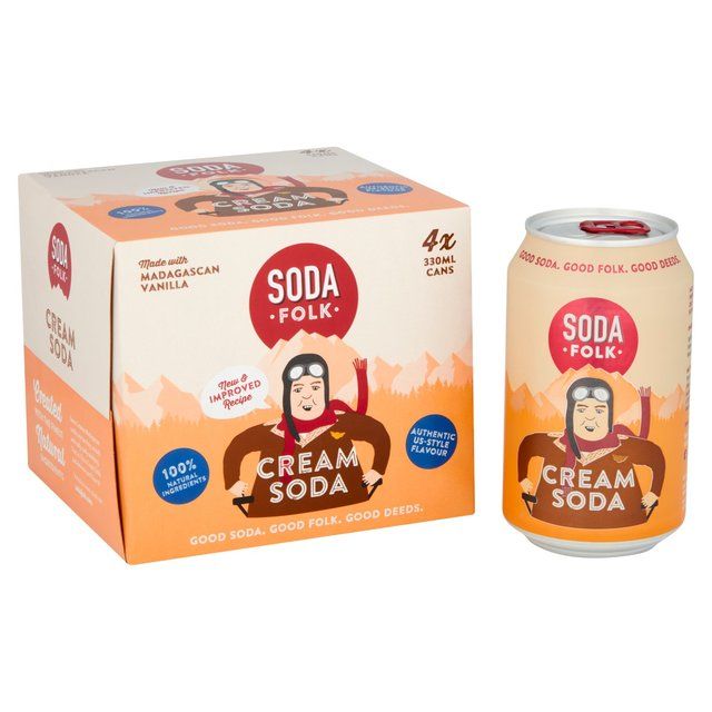 Soda Folk Cream Soda    4 x 330ml