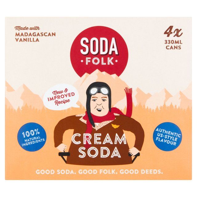 Soda Folk Cream Soda    4 x 330ml