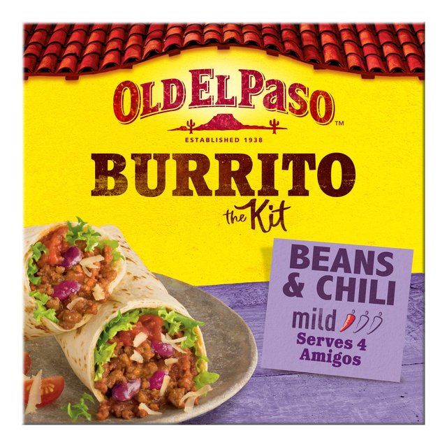 Old El Paso Mexican Beans & Beef Chili Mild Burrito Kit   620g