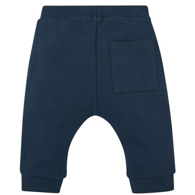 M&S Baby Cotton Rich Plain Joggers 0-3 Years Navy