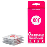 XO! Hi-Sensation 'Righteous Rubber' Ribbed + Dotted Condoms   6 per pack GOODS M&S   