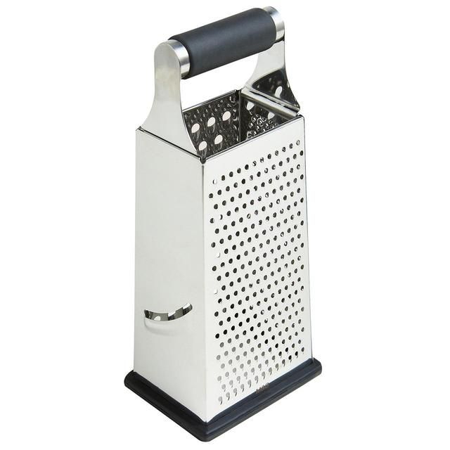 M&S SS 24cm 4 Sided Grater Silver Mix