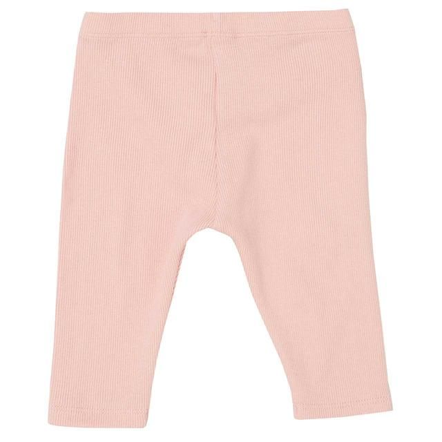 M&S Unisex Cotton Ribbed Leggings 0-3 Years Carnation GOODS M&S   