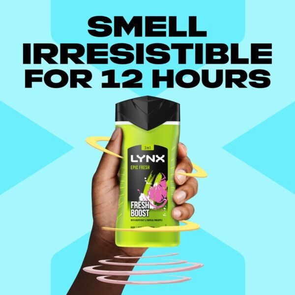 Lynx 3-In-1 Body Wash Shower Gel Epic Fresh 225ml