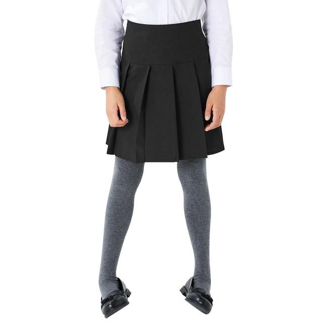 M&S Girls 2pk Black Crease Resistant School Skirts 4-14 Years