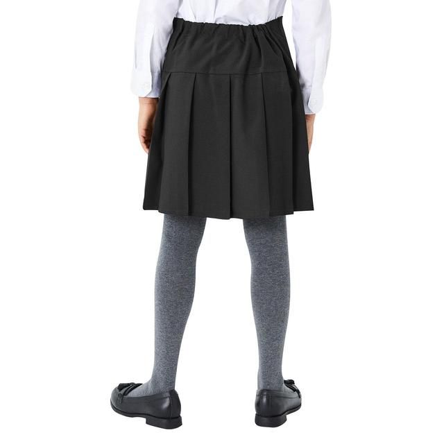 M&S Girls 2pk Black Crease Resistant School Skirts 4-14 Years GOODS M&S   