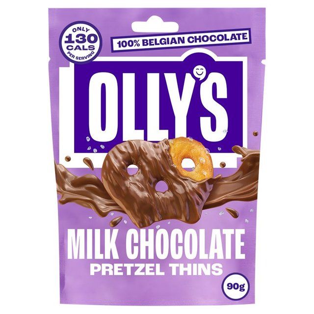 Olly's Pretzel Thins - Salted Milk Chocolate   90g