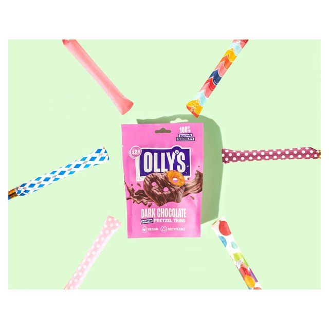 Olly's Pretzel Thins - Dark Chocolate   90g