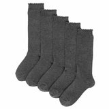 M&S Girls 5pk Knee High Socks Size 8-7 Grey GOODS M&S   