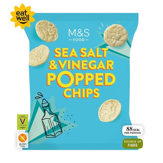 M&S Sea Salt & Apple Cider Vinegar Popped Potato Chips   80g GOODS M&S   