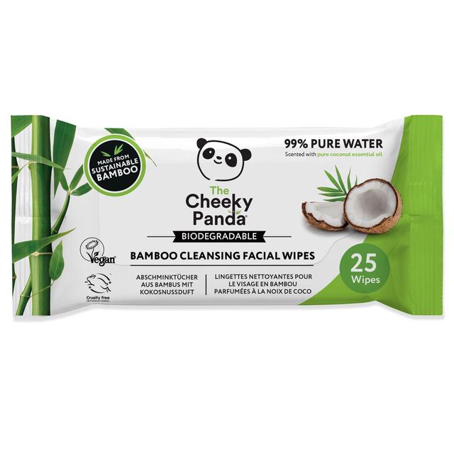 The Cheeky Panda Bamboo Facial Cleansing Wipes Coconut Scented   25 per pack