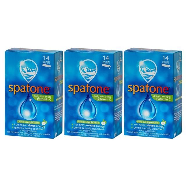 Spatone Apple Daily Iron Shots Sachets 42 days   14 per pack GOODS M&S   