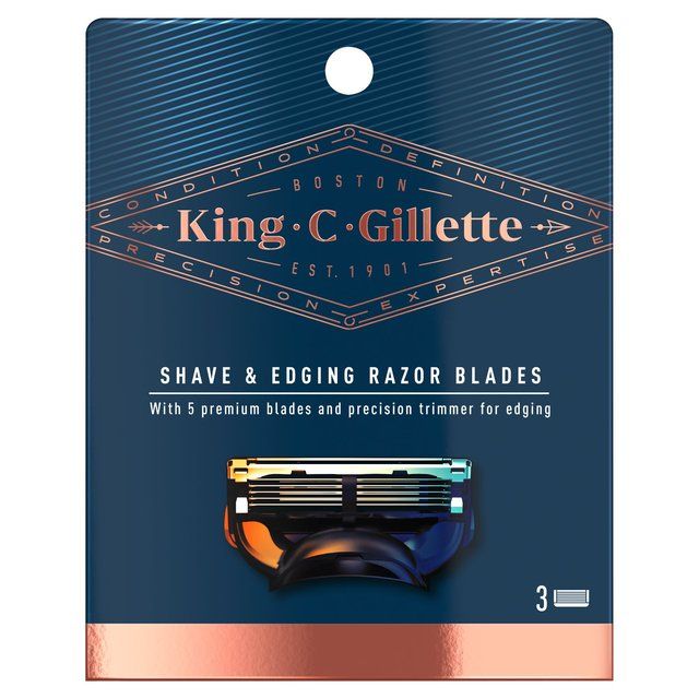 King C. Gillette Shave & Edge Razor Blades   3 per pack