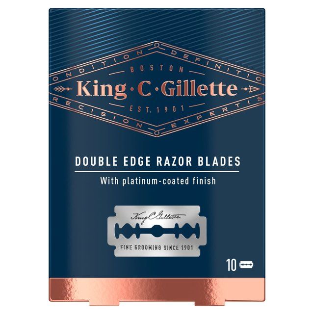 King C. Gillette Double Edge Safety Razor Blades   10 per pack