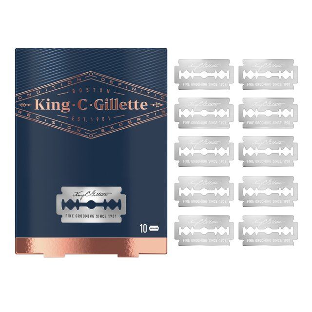 King C. Gillette Double Edge Safety Razor Blades   10 per pack