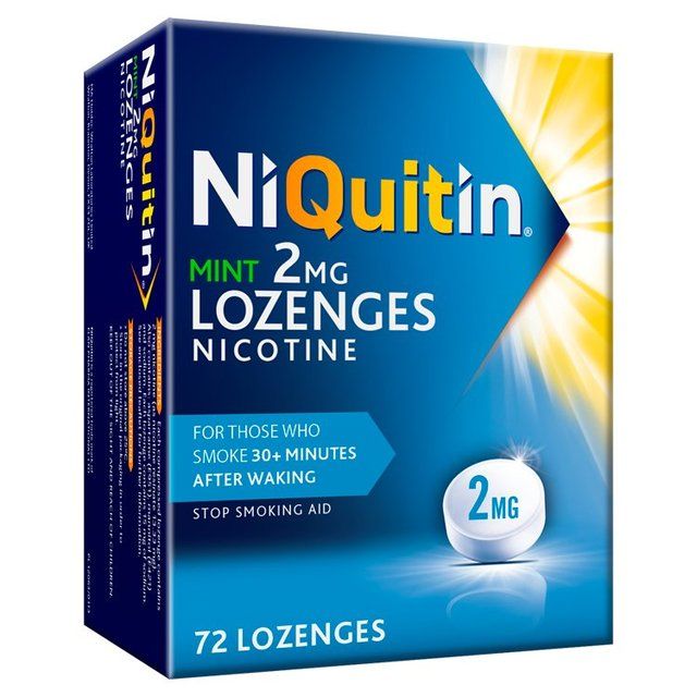 NiQuitin Mint 2mg Lozenges Nicotine 72 Lozenges   72 per pack