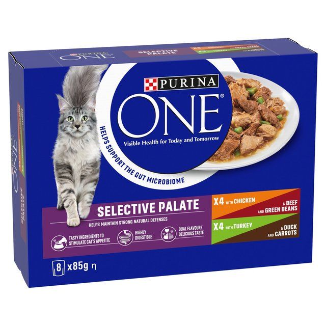 Purina One Mini Fillets Selective Palate Wet Cat Food   8 x 85g GOODS M&S   