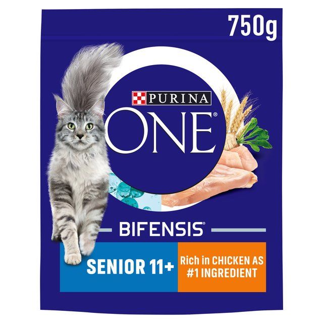 Purina One Senior 11+ Chicken Dry Cat Food   750g