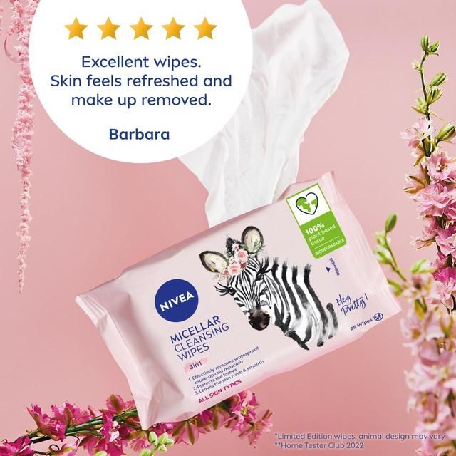 NIVEA Biodegradable 3 in 1 Micellair Micellar Cleansing Face Wipes   25 per pack GOODS M&S   