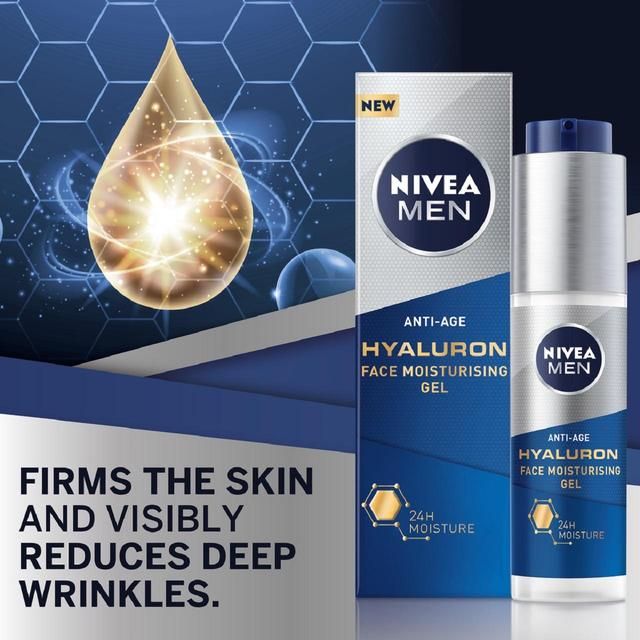 NIVEA MEN Hyaluron Anti-Age Face Moisturising Gel   50ml