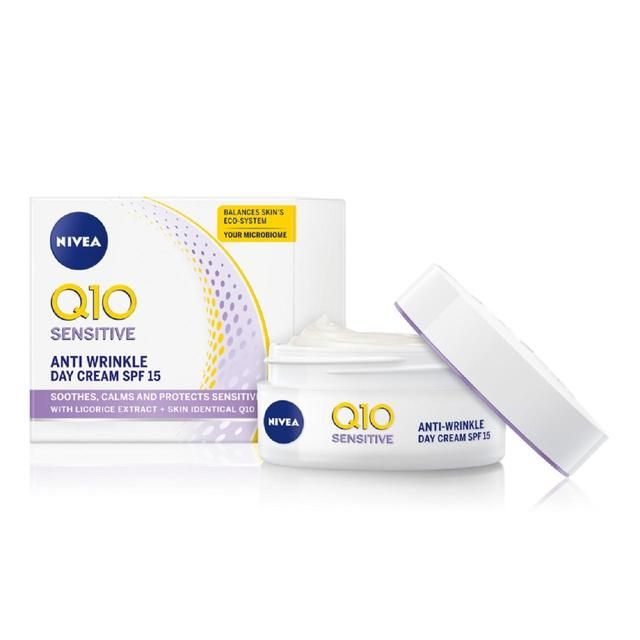 NIVEA Q10 Power Anti-Wrinkle Day Face Cream SPF15 for Sensitive Skin   50ml