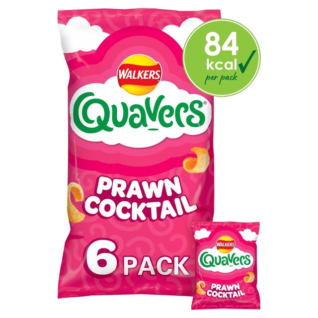 Walkers Quavers Prawn Cocktail Multipack Snacks   6 per pack GOODS M&S   