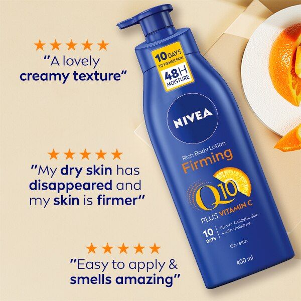 NIVEA Q10 + Vitamin C Firming Body Lotion for Dry Skin 400ml GOODS Sainsburys