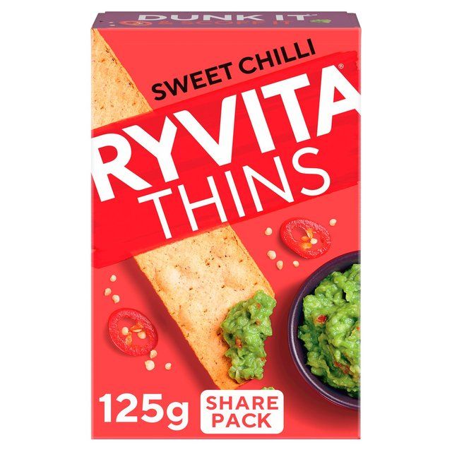 Ryvita Thins Sweet Chilli Flatbread Crackers   125g