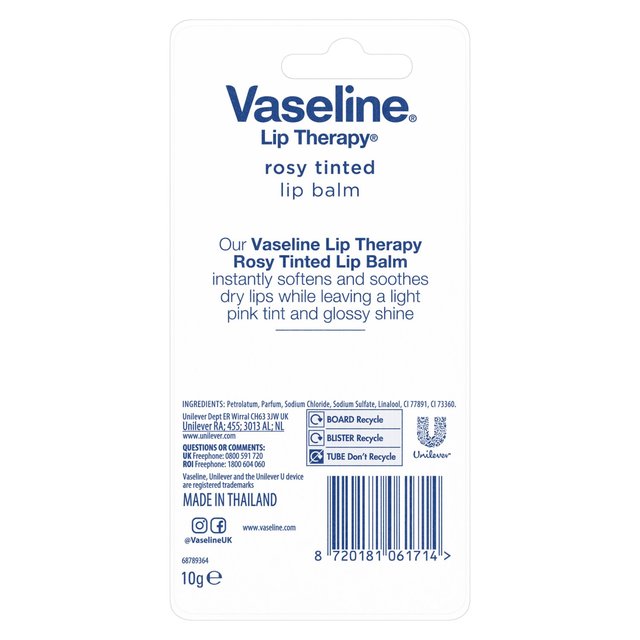 Vaseline Rosy Tinted Lip Balm   10g GOODS M&S   