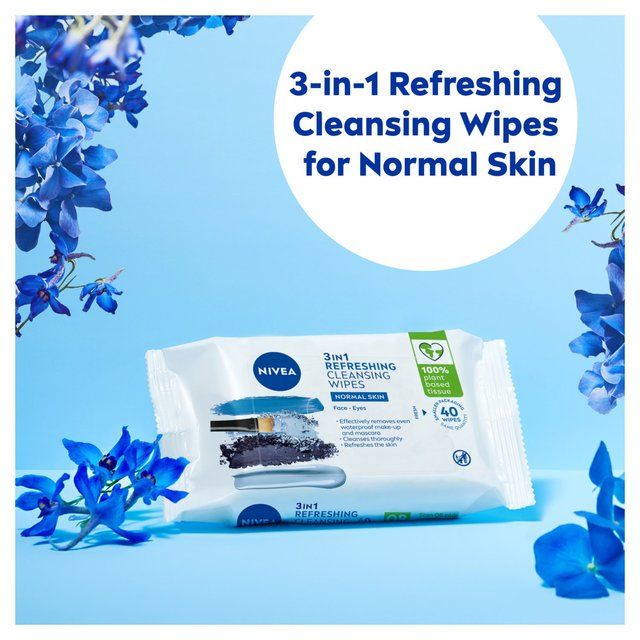 NIVEA Biodegradable Cleansing Face Wipes for Normal Skin    40 per pack