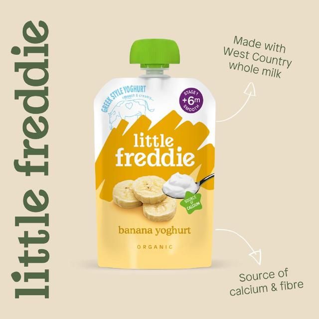 Little Freddie Banana Greek Yoghurt Organic Pouch 6 mths+   100g