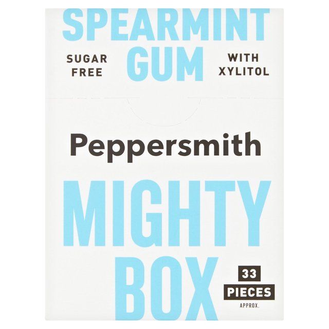 Peppersmith 100% Xylitol Mighty Box Spearmint Gum   50g