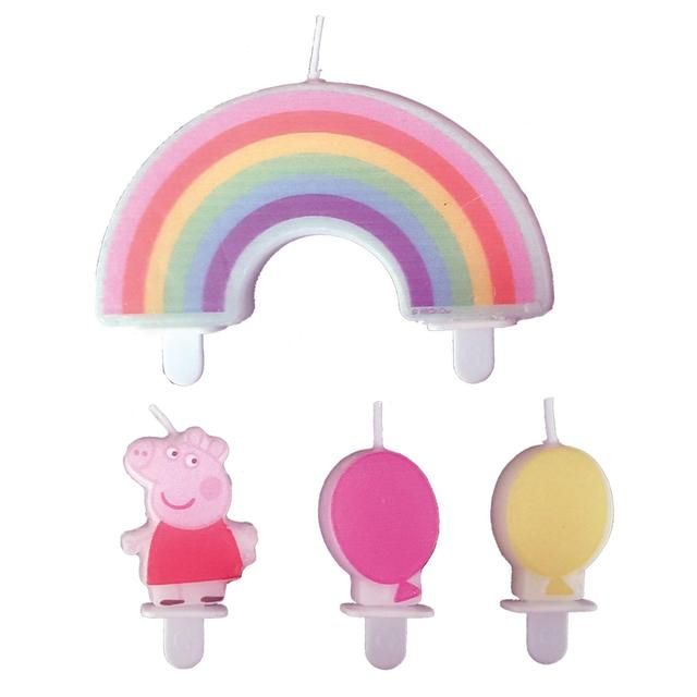 Peppa Pig Birthday Candles   4 per pack