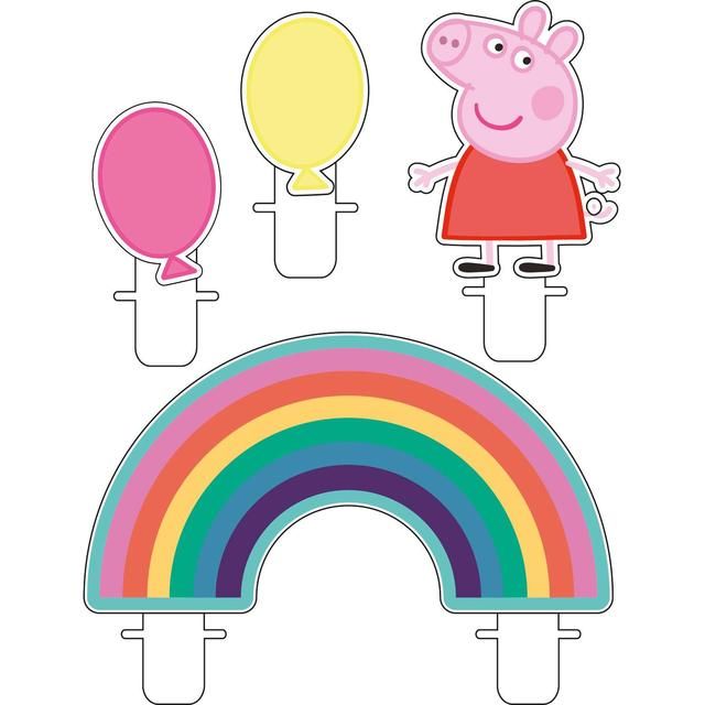 Peppa Pig Birthday Candles   4 per pack